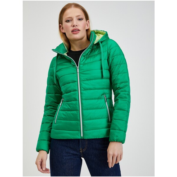 Orsay Zielona damska pikowana kurtka 809020867000