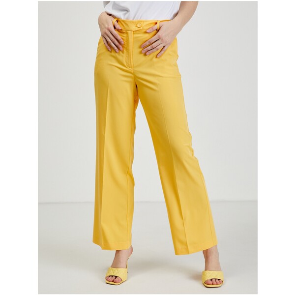 Orsay Żółte damskie spodnie 353126-98