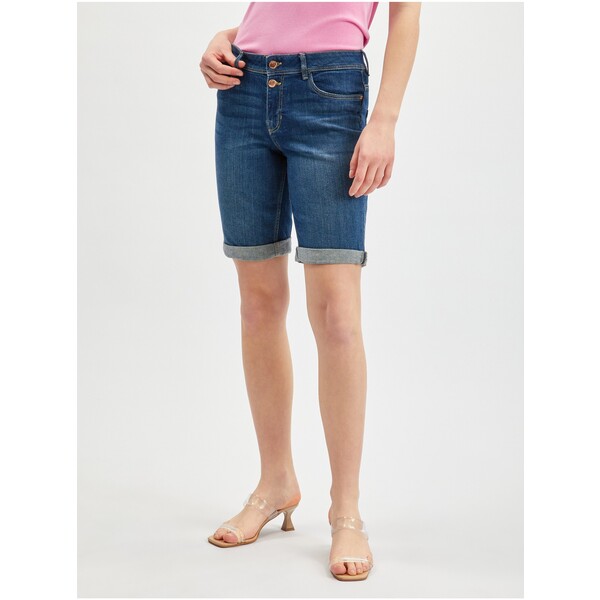 Orsay Granatowe jeansowe szorty damskie 322035-548000