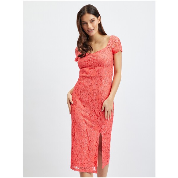 Orsay Różowa koronkowa sukienka damska 412052224000