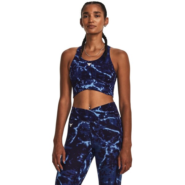 UNDER ARMOUR Damski top treningowy Under Armour Project Rock LG Crssover Top Pt - granatowy