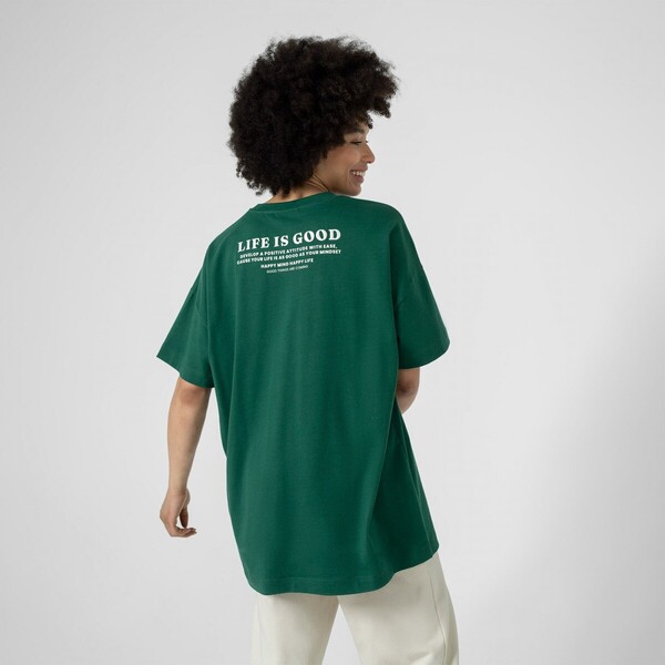 Outhorn Damski t-shirt z nadrukiem OUTHORN OTHSS23TTSHF417 - zielony