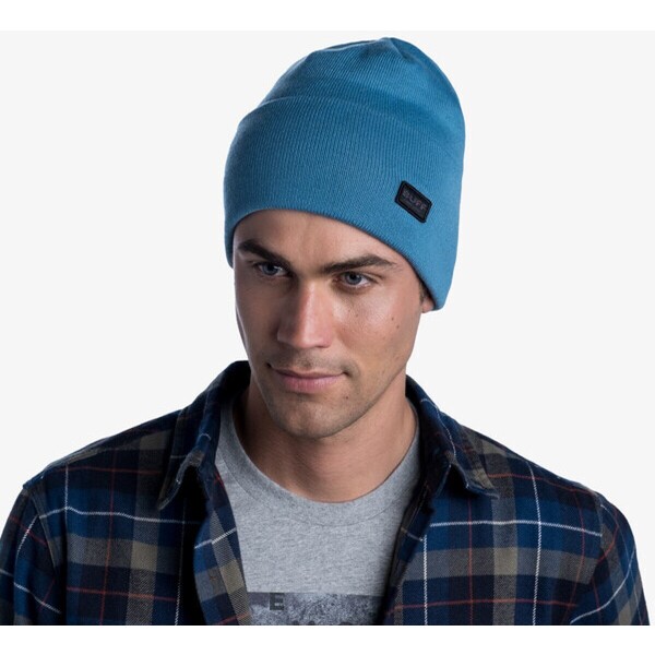 Czapka zimowa uniseks BUFF KNITTED HAT NIELS DUSTY BLUE - niebieski