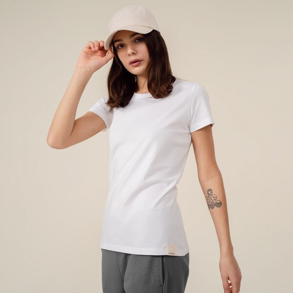 Outhorn Damska koszulka basic OUTHORN TSD600 - biała