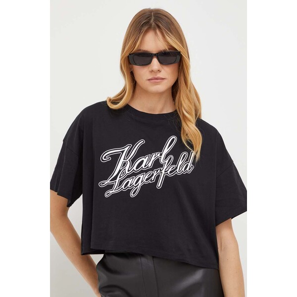 Karl Lagerfeld t-shirt bawełniany 240W1712