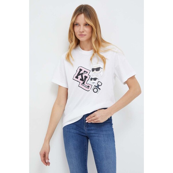 Karl Lagerfeld t-shirt bawełniany 240W1727