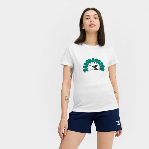 DIADORA Damski t-shirt z nadrukiem Diadora T-shirt SS Graphic - biały