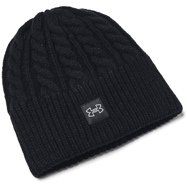 UNDER ARMOUR Damska czapka zimowa Under Armour Halftime Cable Knit Beanie - czarna