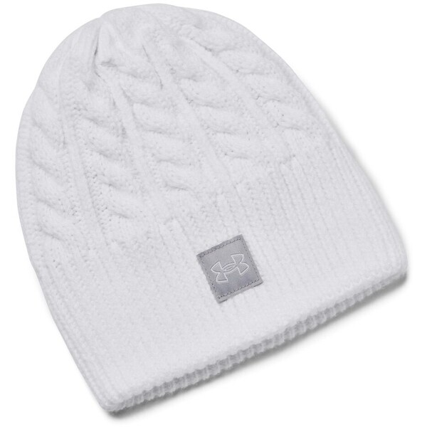 UNDER ARMOUR Damska czapka zimowa Under Armour Halftime Cable Knit Beanie - biała