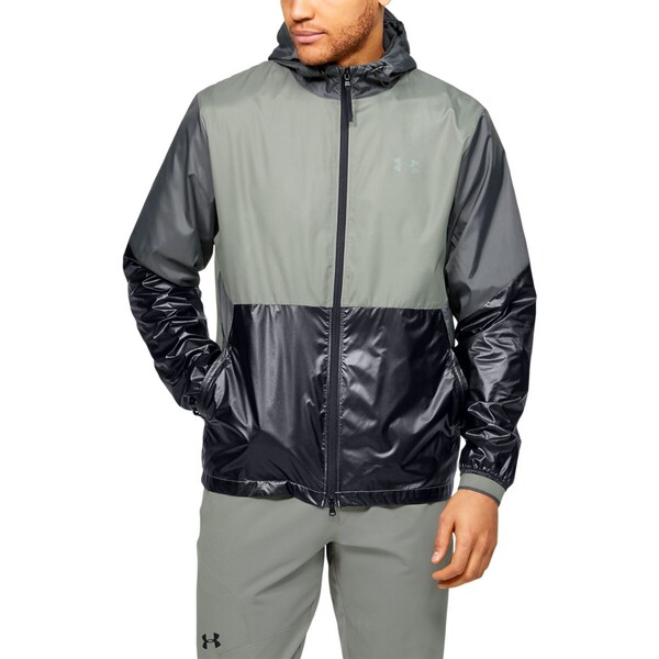 Męska kurtka treningowa UNDER ARMOUR RECOVER LEGACY WINDBREAKER - szara