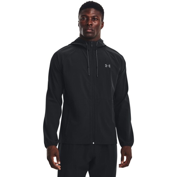 UNDER ARMOUR Męska kurtka treningowa Under Armour UA Stretch Woven Windbreaker - czarna