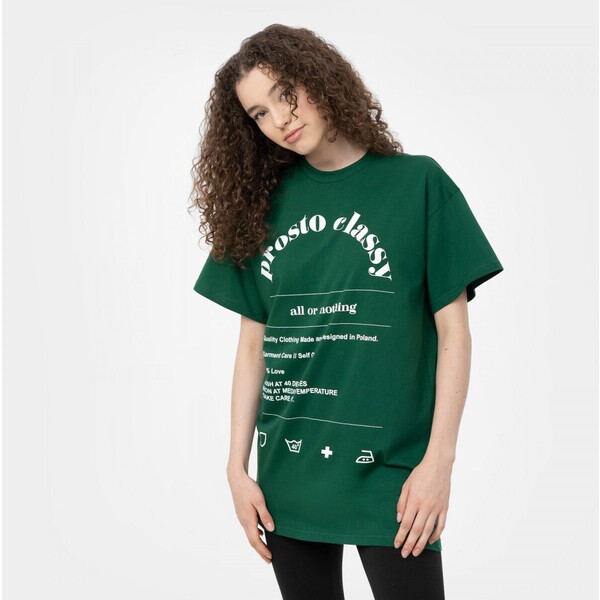 Damski t-shirt z nadrukiem PROSTO Chero - zielony