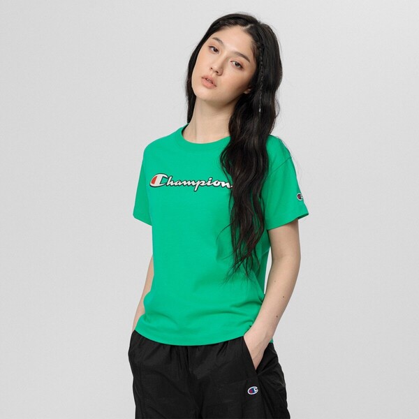 Damski t-shirt CHAMPION Crewneck T-Shirt - zielony