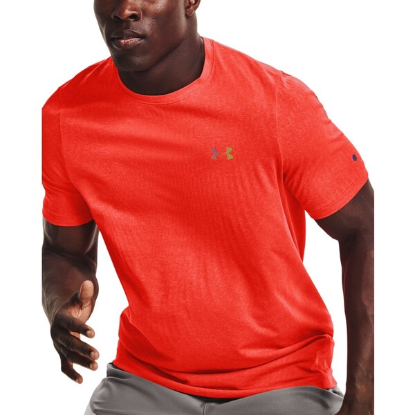 Męska koszulka treningowa UNDER ARMOUR UA Rush Seamless Illusion SS - czerwona