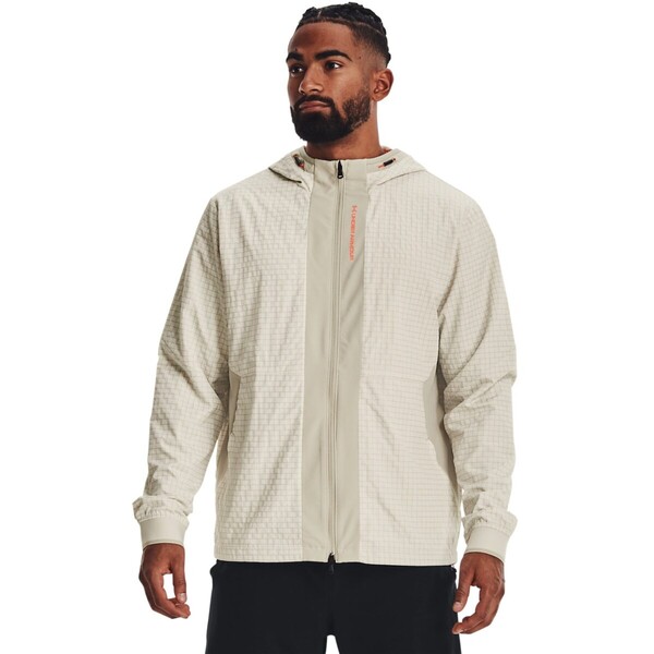 UNDER ARMOUR Meska kurtka treningowa Under Armour RUSH Legacy Windbreaker - kremowa