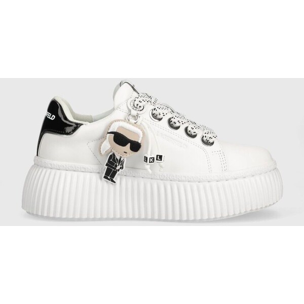 Karl Lagerfeld sneakersy skórzane KREEPER LO KL42376N.011