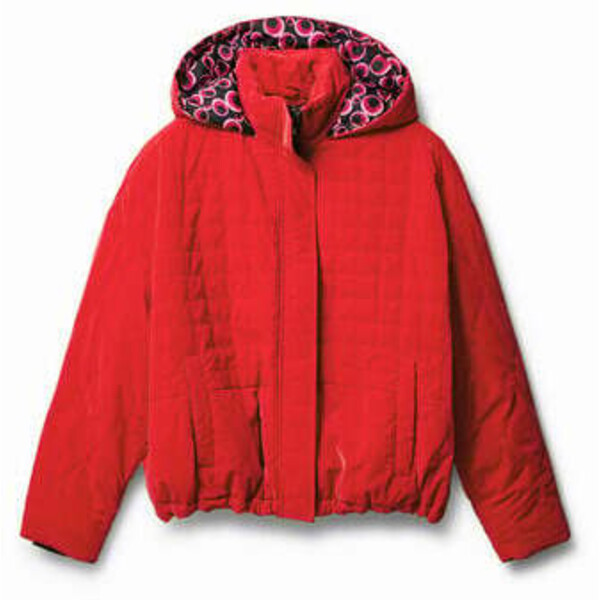 Desigual Krótka pikowana kurtka z kapturem 22SWEWX13014
