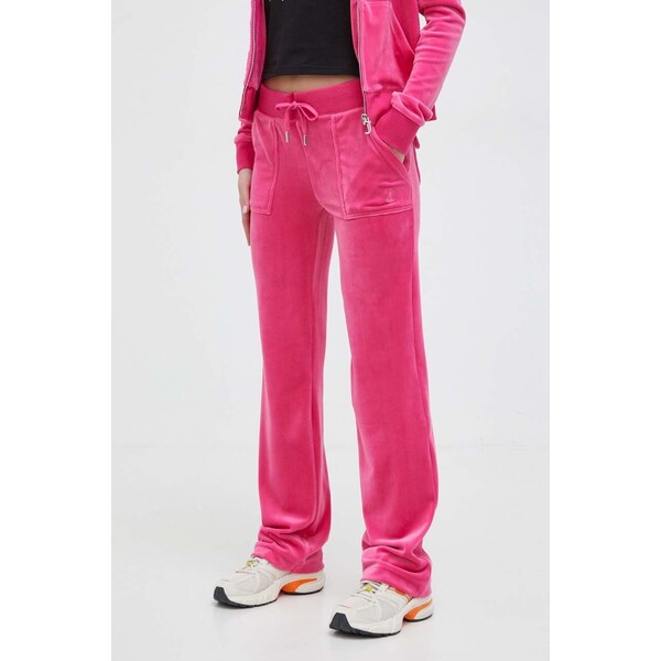 Juicy Couture spodnie dresowe welurowe JCAP180.658