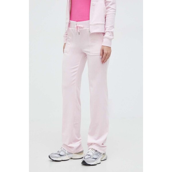 Juicy Couture spodnie dresowe welurowe JCAP180.381