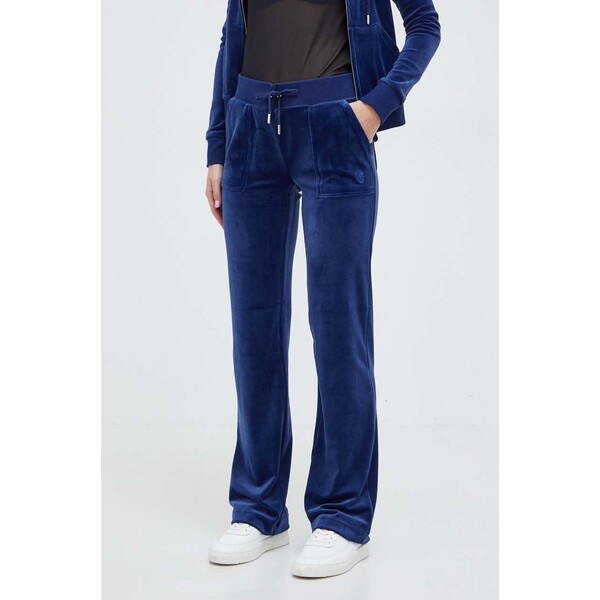 Juicy Couture spodnie dresowe welurowe JCAP180.484