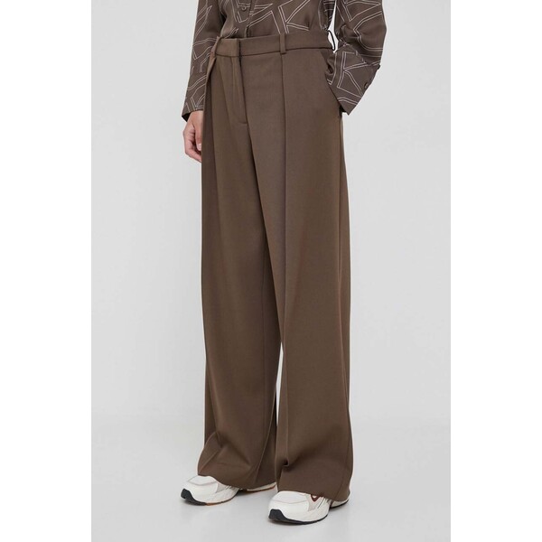 Calvin Klein spodnie z domieszką wełny K20K205965