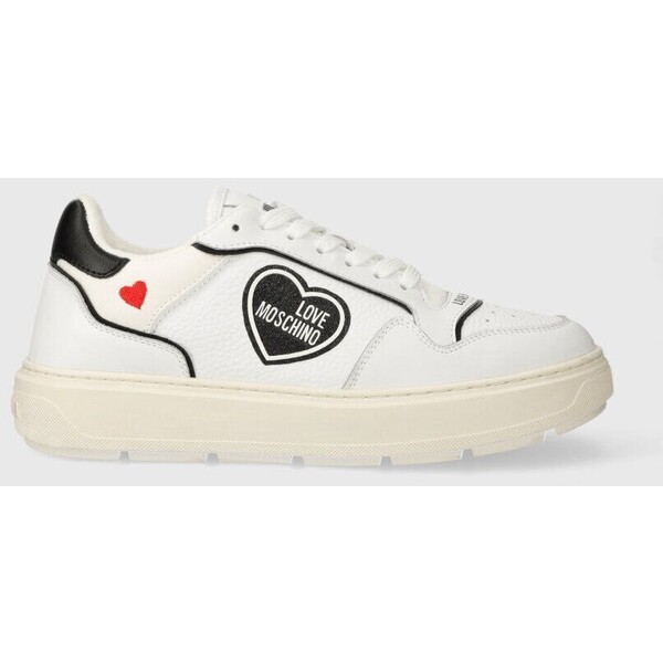 Love Moschino sneakersy skórzane JA15204G1IJC110A