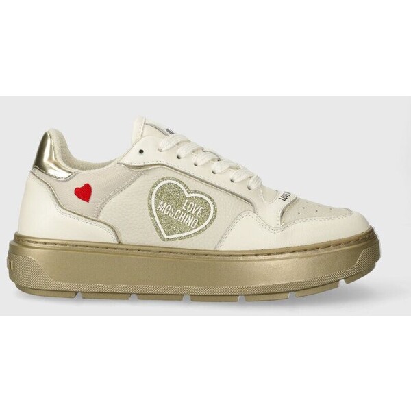 Love Moschino sneakersy skórzane JA15204G1IJC290A