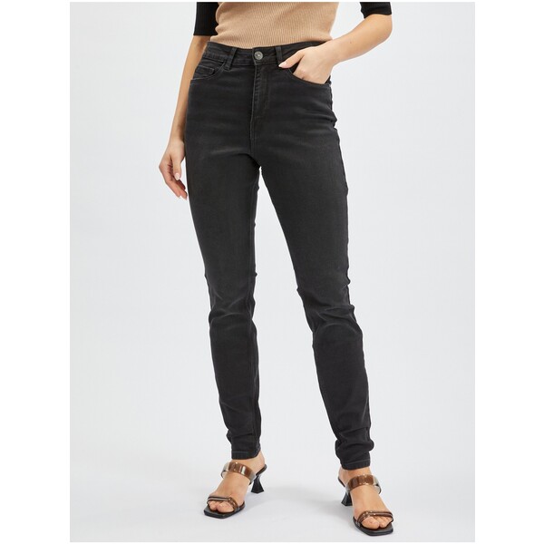 Orsay Czarne damskie skinny fit jeansy 311860-667000