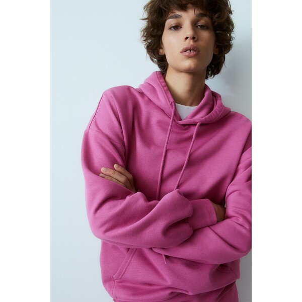 H&M Bluza oversize z kapturem - 1087261014 Różowy