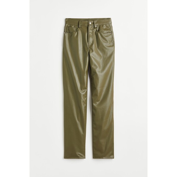 H&M Spodnie 90s Straight - 1087396001 Ciemna zieleń khaki