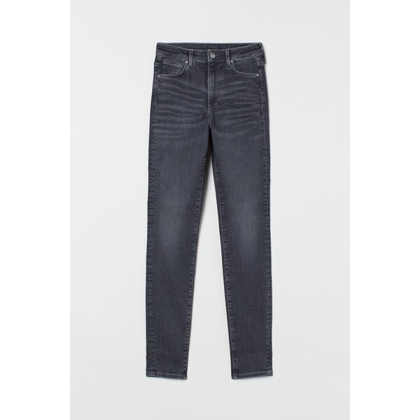 H&M Shaping Skinny High Jeans - 0986343019 Ciemnoszary