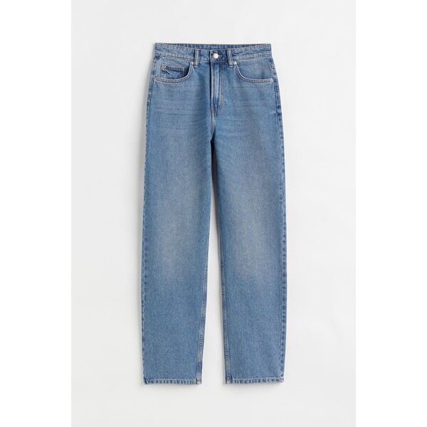 H&M 90s Straight High Jeans - 1066976023 Niebieski denim