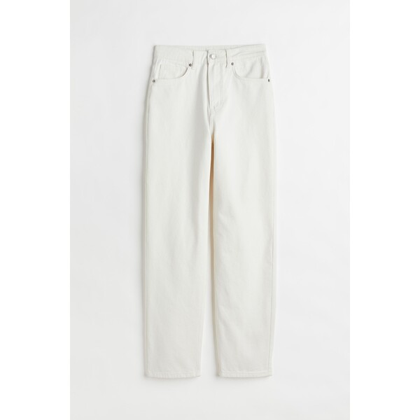 H&M 90s Straight High Jeans - 1066976023 Biały
