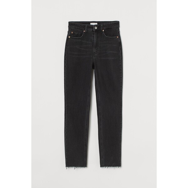 H&M Slim High Ankle Jeans - 0941374008 Prawie czarny