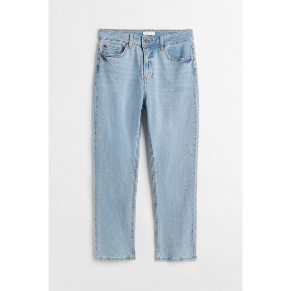 H&M Slim High Ankle Jeans - 0941374008 Jasnoniebieski