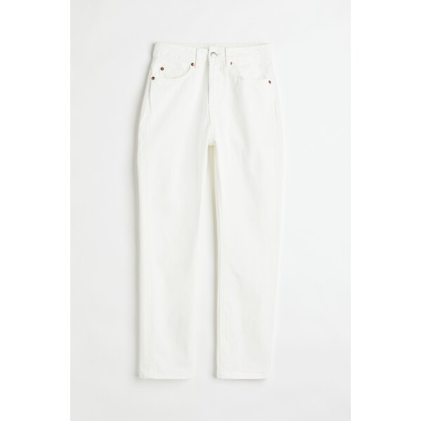 H&M Slim High Ankle Jeans - 0941374008 Biały