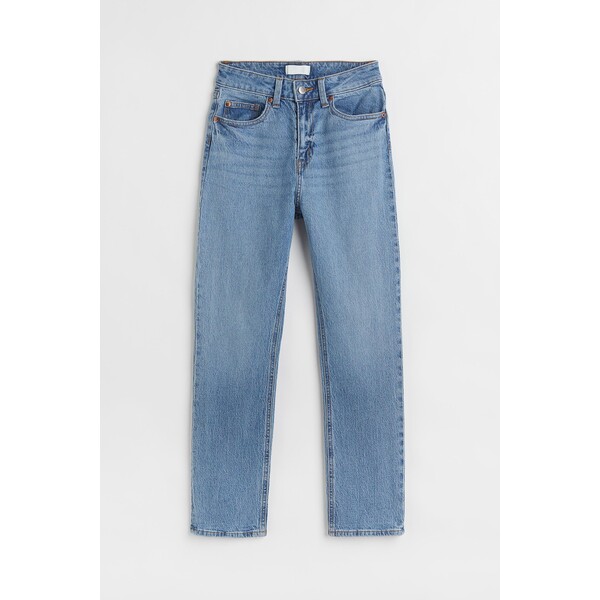 H&M Slim High Ankle Jeans - 0941374008 Jasnoniebieski denim