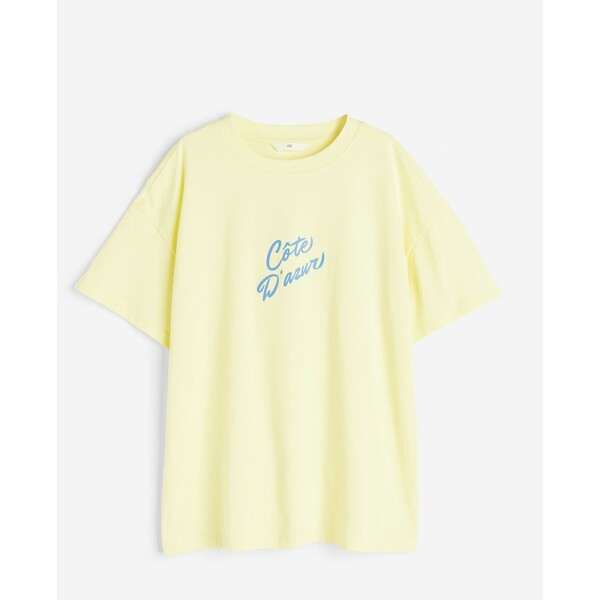 H&M T-shirt z nadrukiem - 1004271048 Żółty