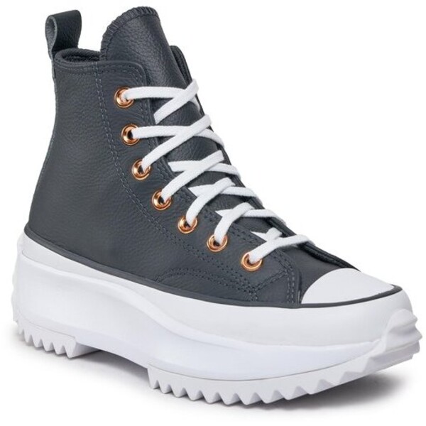 Converse Sneakersy Run Star Hike Platform Metallic &amp; Leather A04183C Czarny