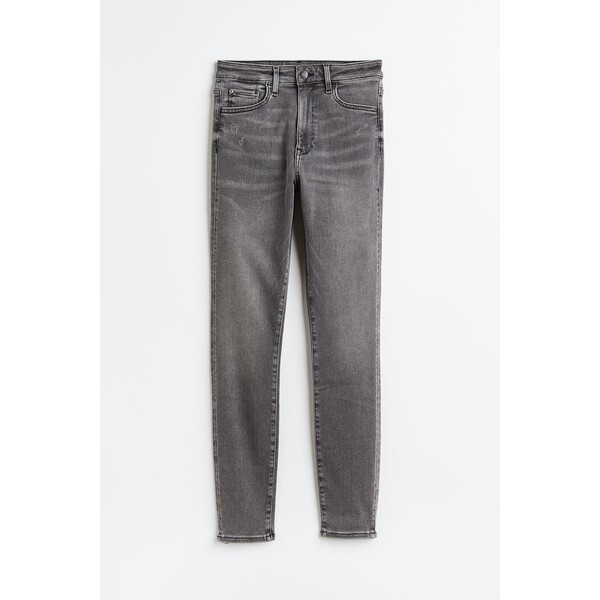 H&M True To You Skinny Ultra High Ankle Jeans - 0986211011 Szary