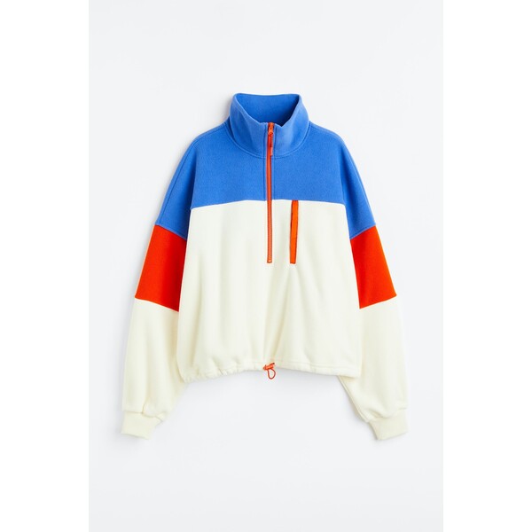 H&M Polarowa bluza sportowa - 1039568001 Niebieski/Bloki kolorów