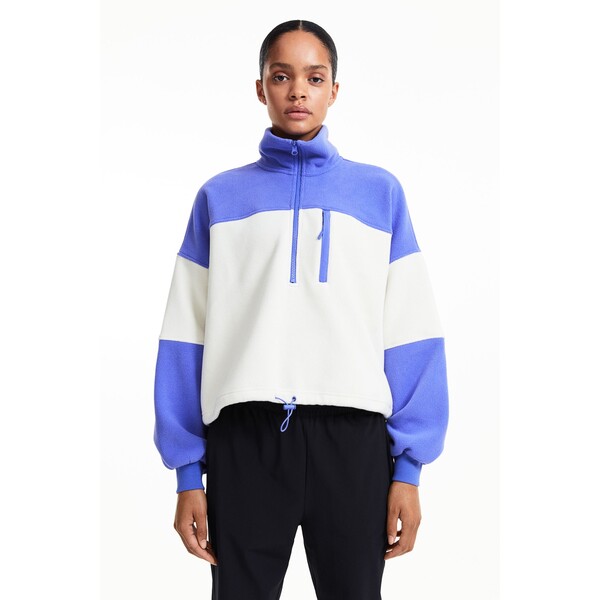 H&M Polarowa bluza sportowa - 1039568001 Lawendowy/Bloki kolorów