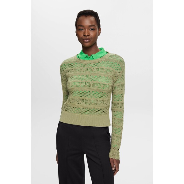 Esprit Sweter ze zrównoważonej bawełny z fakturą 023EE1I308_345