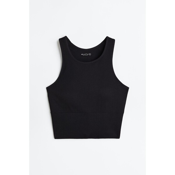 H&M Biustonosz sportowy DryMove™ Medium Support - Okrągły dekolt - 1143646001 Czarny