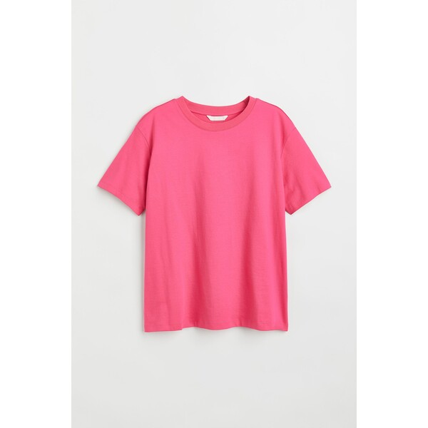H&M Bawełniany T-shirt - 0963662096 Różowy