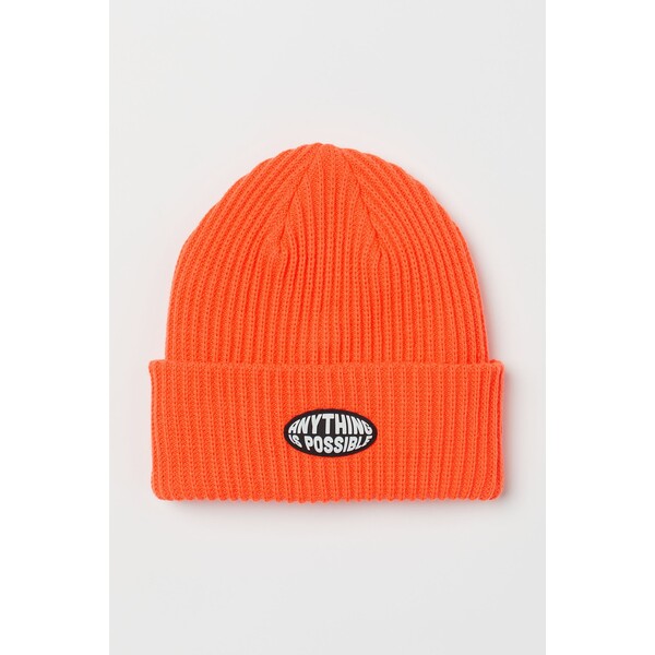 H&M Dzianinowa czapka - 1014451100 Pomarańczowy