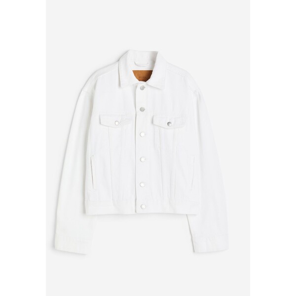 H&M Krótka kurtka dżinsowa - Długi rękaw - Krótka - 1110112007 Biały