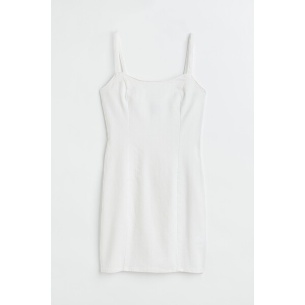 H&M Dopasowana sukienka - 1036837004 Biały