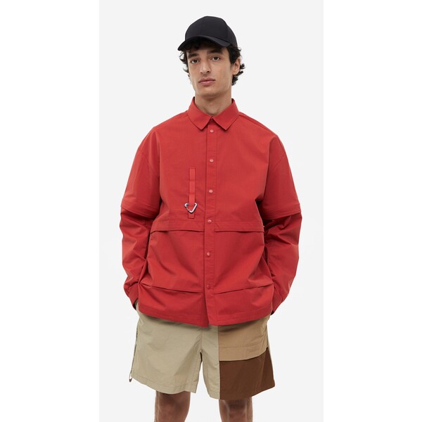 H&M Wodoodporna koszula z odpinanymi rękawami - - ON 1123764001 Czerwony