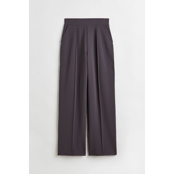 H&M Eleganckie spodnie z wysoką talią - Wysoka talia - Długa - 1091186011 Ciemnoszary